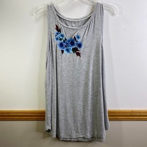 American Eagle Soft & Sexy Tank with Floral Detail